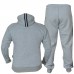 ARD CHAMPS™ Fleece Tracksuit Hoodie Trouser MMA Gym Boxing Running Jogging Suit (Gray)
